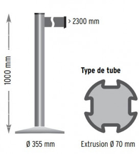 Poteau de guidage sangle 2.30 m - Devis sur Techni-Contact.com - 2
