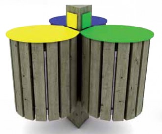 Poubelles de tri en pin - Devis sur Techni-Contact.com - 2