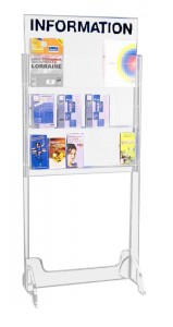 Présentoir plexi brochure sur pieds 6 cases - Devis sur Techni-Contact.com - 1