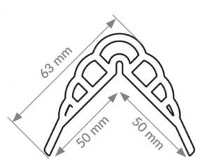 Protection d'angle de mur plat à coller 50 x 50 mm - Devis sur Techni-Contact.com - 4