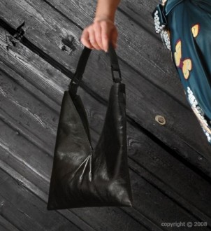 Sac à main en cuir noir - Devis sur Techni-Contact.com - 1