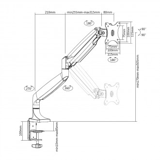 Support écran PC réglable pour bureau - Devis sur Techni-Contact.com - 3