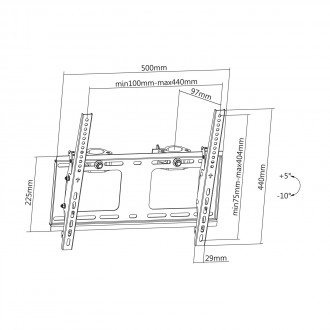 Support écran TV inclinable pour structure TRUSS et tub - Devis sur Techni-Contact.com - 2