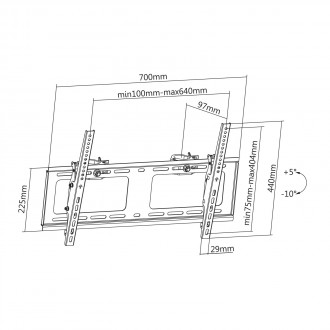 Support écran TV inclinable pour structure TRUSS et tub - Devis sur Techni-Contact.com - 3