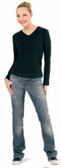 T-shirt personnalisé coton pour femme côte 1x1 - Devis sur Techni-Contact.com - 1