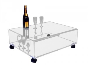 Table basse en plexiglas sur roulettes - Devis sur Techni-Contact.com - 1