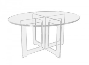 Table basse ovale plexi 97 L x 79 l cm - Devis sur Techni-Contact.com - 1
