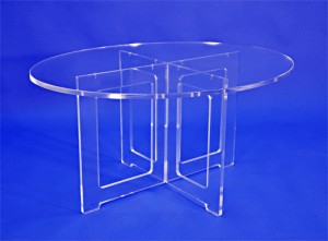 Table basse ovale plexi 97 L x 79 l cm - Devis sur Techni-Contact.com - 2