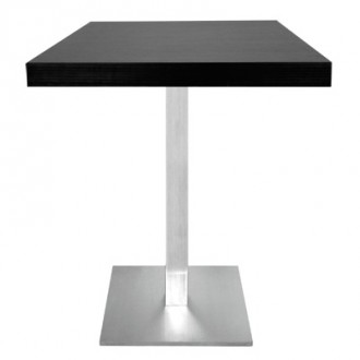 Table carrée en bois melaminé couleur noir - Devis sur Techni-Contact.com - 1