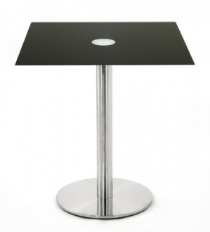 Table carrée en verre noir - Devis sur Techni-Contact.com - 1