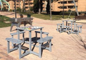 Table d’échecs extérieure avec 2 bancs en acier galvanisé - Devis sur Techni-Contact.com - 10