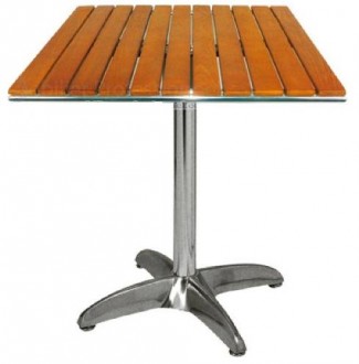 Table de bar carrée pied en aluminium - Devis sur Techni-Contact.com - 1