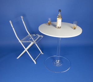 Table de bistrot plexi pied cristal - Devis sur Techni-Contact.com - 2