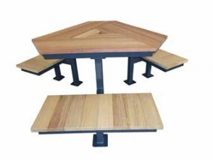 Table de jardin avec 3 banquettes - Devis sur Techni-Contact.com - 1