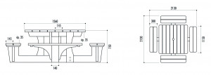 Table de pique nique à poser - Devis sur Techni-Contact.com - 2