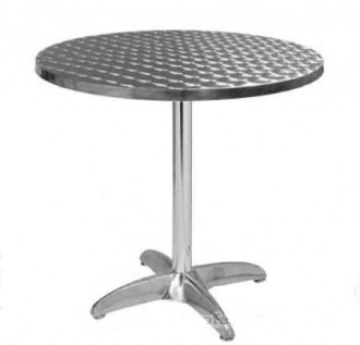 Table de terrasse avec plateau en inox et pied en aluminum - Devis sur Techni-Contact.com - 1