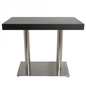 Table haute en bois et inox - Devis sur Techni-Contact.com - 1