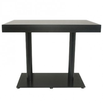 Table haute en bois piètement en acier - Devis sur Techni-Contact.com - 1