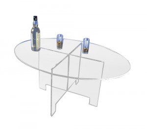 Table ovale démontable plexiglas - Devis sur Techni-Contact.com - 1