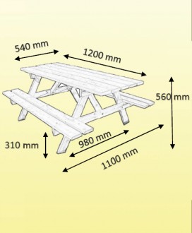 Table pique-nique bois à sceller - Devis sur Techni-Contact.com - 2