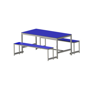 Table et banc pour cantine en inox mélamine  - Devis sur Techni-Contact.com - 1