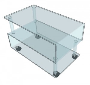 Table plexi tv-hifi - Devis sur Techni-Contact.com - 2