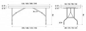 Table pliante rectangulaire - Devis sur Techni-Contact.com - 2