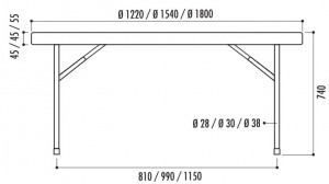 Table pliante ronde de collectivité - Devis sur Techni-Contact.com - 4
