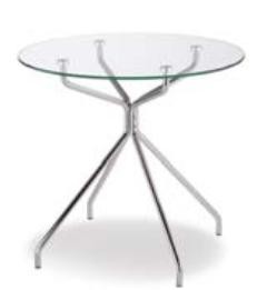 Table ronde plateau verre - Devis sur Techni-Contact.com - 1