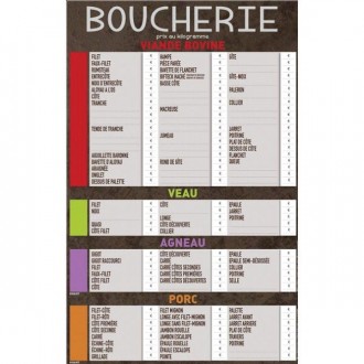 Tableau affichage prix boucherie - Devis sur Techni-Contact.com - 2