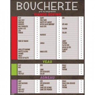 Tableau affichage prix boucherie - Devis sur Techni-Contact.com - 3