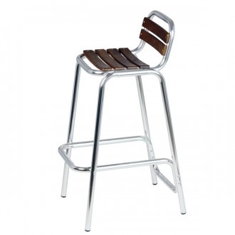 Tabouret haut en aluminium et bois - Devis sur Techni-Contact.com - 3