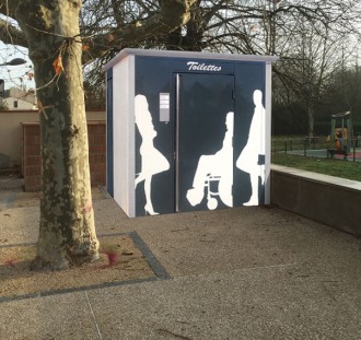 Toilette publique à façade métallique - Devis sur Techni-Contact.com - 1