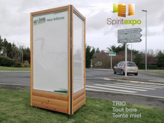 Totem affichage bois sur pieds - Devis sur Techni-Contact.com - 1