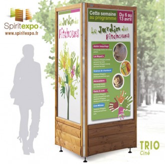 Totem affichage bois sur pieds - Devis sur Techni-Contact.com - 2