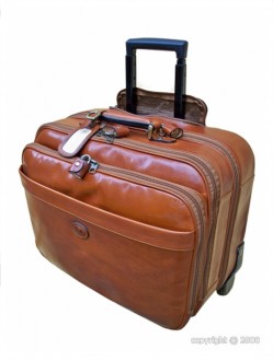Valise de cabine cuir avec trolley - Devis sur Techni-Contact.com - 1