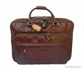 Valise de cabine en cuir coloris fauve - Devis sur Techni-Contact.com - 2