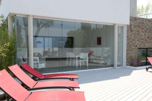 Rideau de verre coulissant cloison pour terrasse restaurant - Devis sur Techni-Contact.com - 4