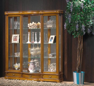 Vitrine d'exposition laquée pour objets en bois - Devis sur Techni-Contact.com - 1