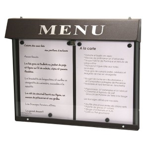 Vitrine porte menu murale d'extérieur - Devis sur Techni-Contact.com - 1